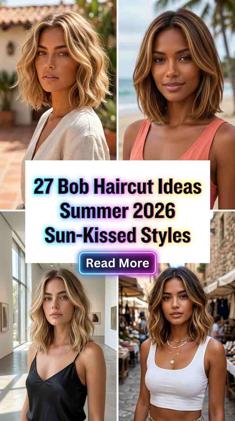 Beachy Summer Bob Haircuts for Women 2026 – 27 Effortless Sun-Kissed Styles