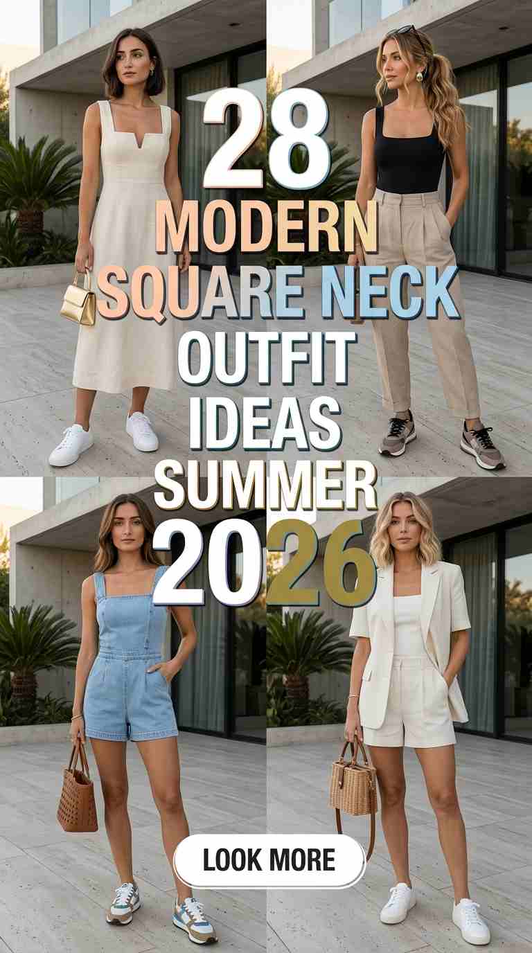 Chic Summer Square Neck Outfits 2026 – 28 Looks You'll Love