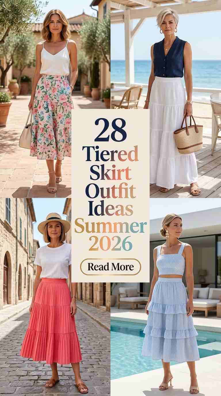 Tiered Skirt Outfit Ideas for Women Summer 2026 – 28 Must-Try Looks