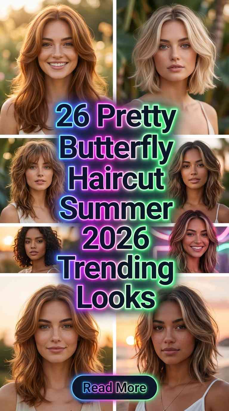 Pretty Summer Butterfly Haircuts for Women 2026 – 26 Effortless Chic Trending Styles