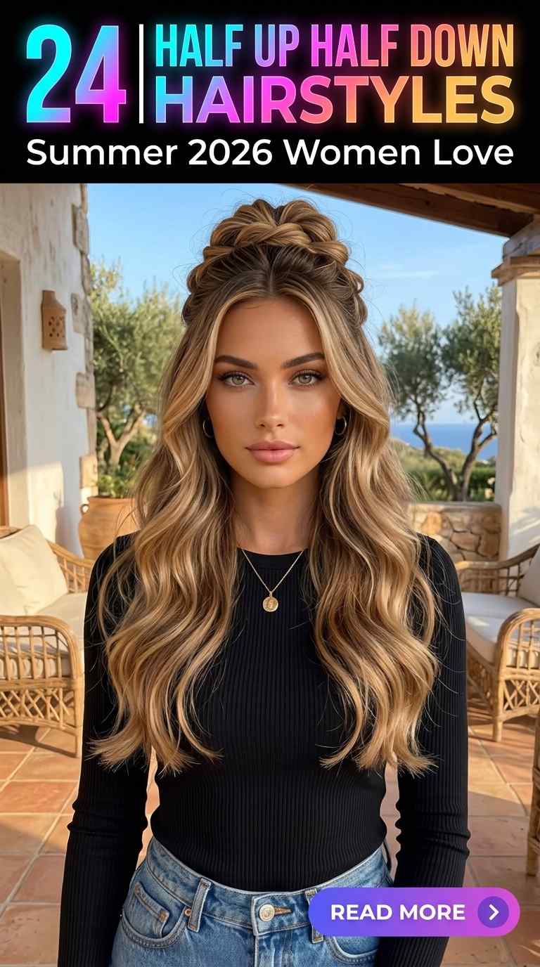 Fresh Summer Half Up Half Down Hairstyles for Women 2026 – 24 Cute Looks to Beat the Heat
