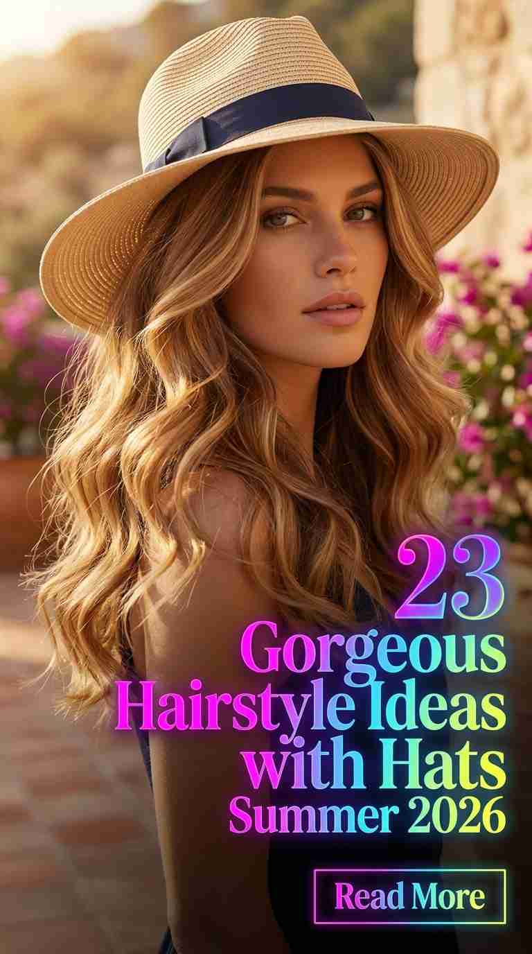 Gorgeous Summer Hairstyles with Hats for Women 2026 – 23 Chic Looks to Beat the Heat