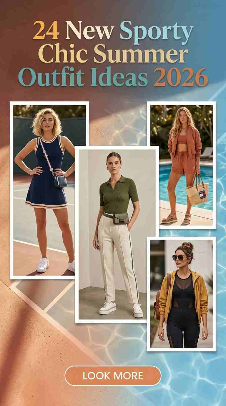 Trendy Sporty Chic Summer Outfits for Women 2026 – 24 Looks You'll Love