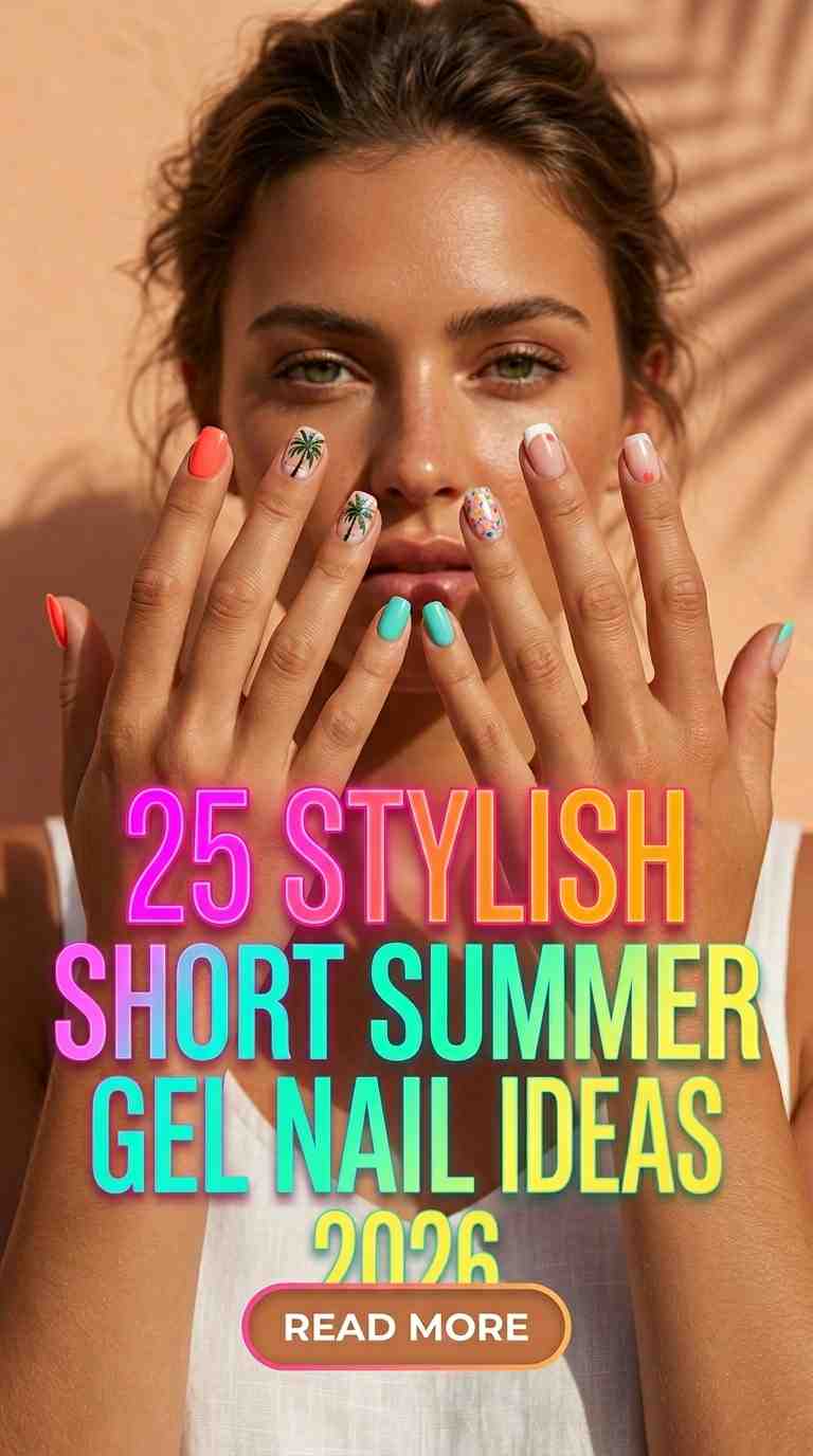 25 Stylish Short Summer Gel Nail Ideas for Women 2026 Effortless & Chic Looks