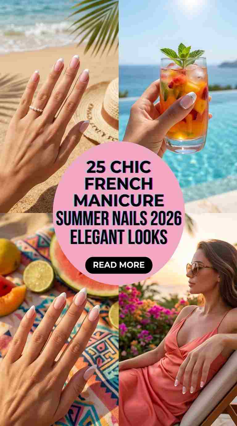 25 Chic French Manicure Summer Nails for Women 2026 Elegant Seasonal Looks