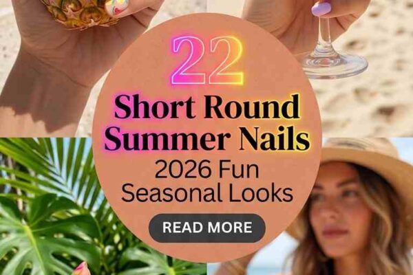 22 Short Round Summer Nails for Women 2026 Fresh & Fun Seasonal Looks