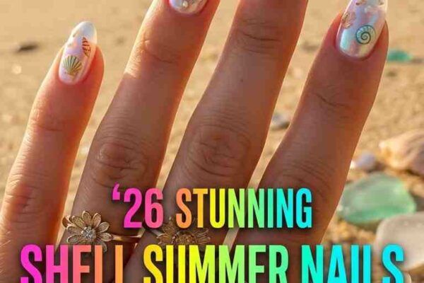 26 Stunning Shell Summer Nails for Women 2026 Ultimate Beach Vibe Ideas