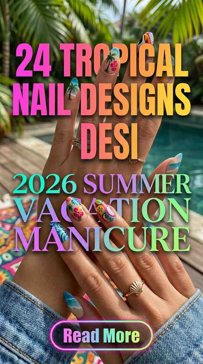 24 Tropical Nail Designs for Women 2026 Perfect Vacation Manicure Ideas