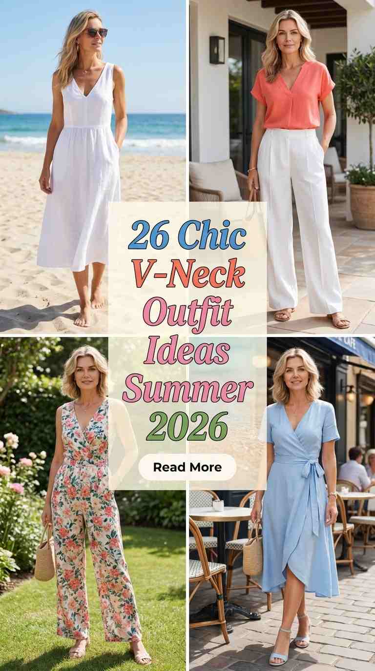 Chic Summer V-Neck Outfits for Women 2026 – 26 Looks You'll Love