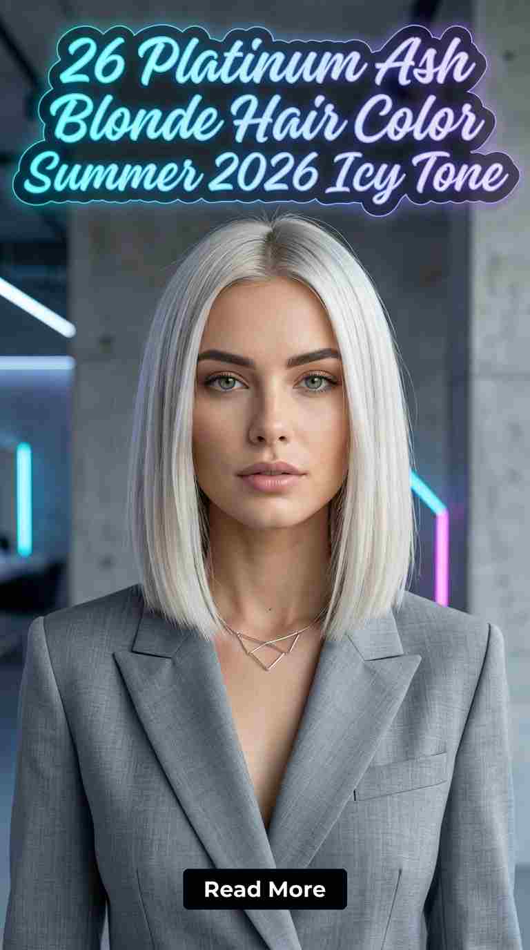 Platinum Ash Blonde Hair Color for Women 2026 – 26 Icy Summer Color Ideas