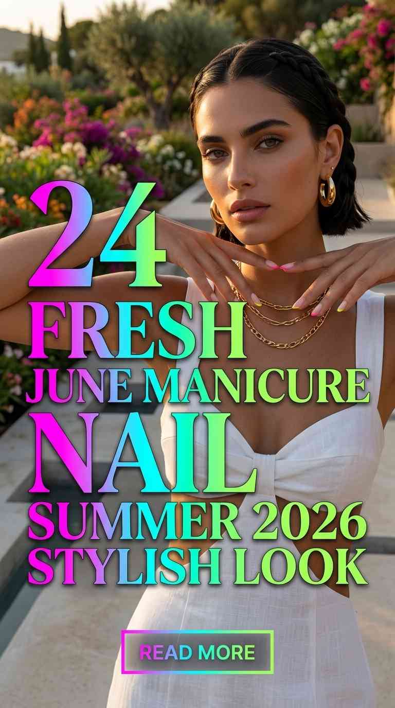 24 Fresh June Manicure Nail Ideas for Women 2026 Summer Trendy Looks