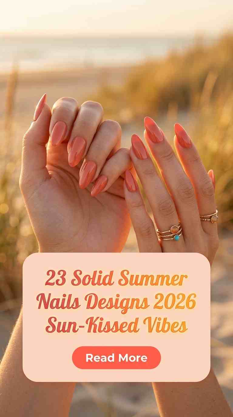 23 Solid Summer Nails Designs for Women 2026 Stunning Looks for Sun-Kissed Vibes