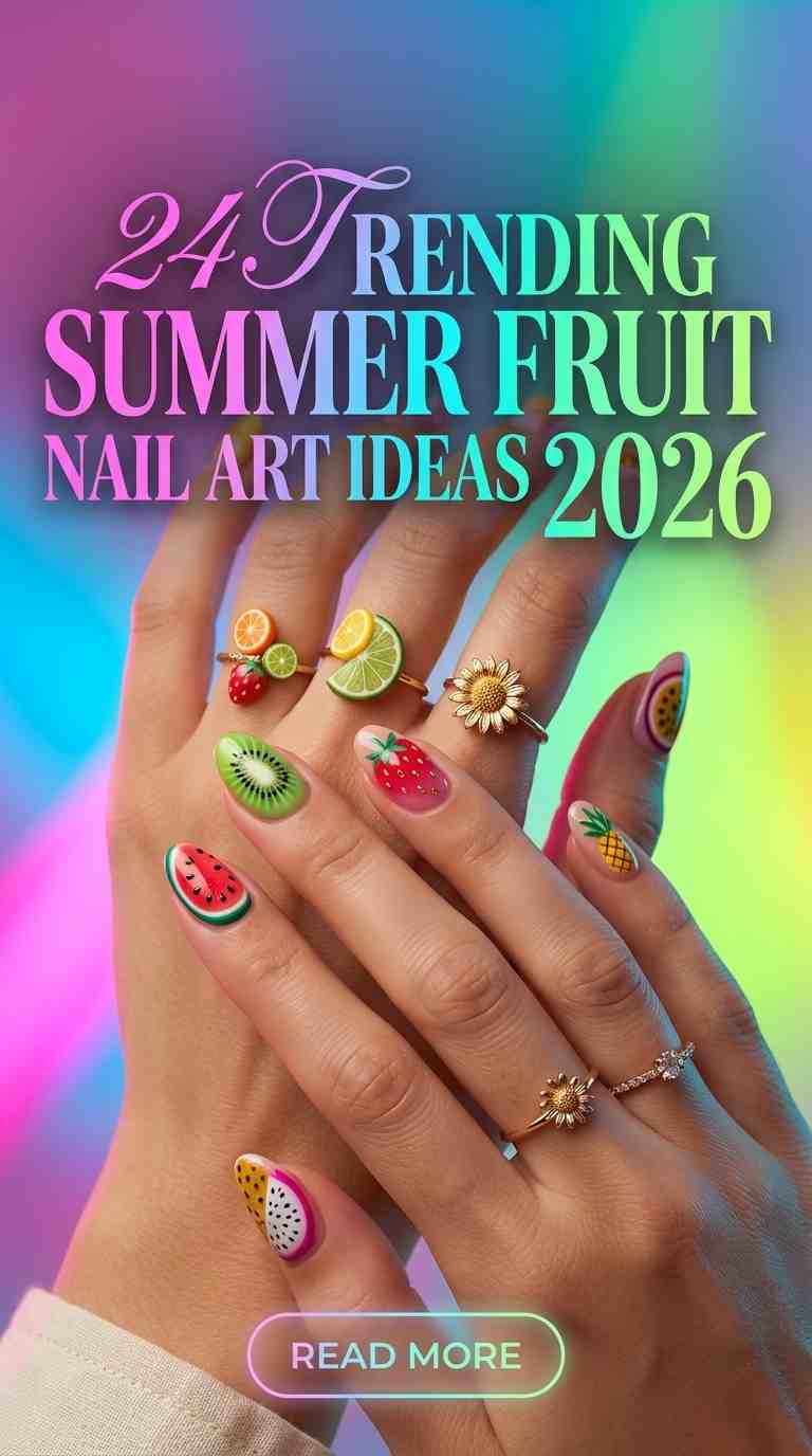 24 Summer Fruit Nail Art Ideas for Women 2026 Whimsical & Bright Manicures