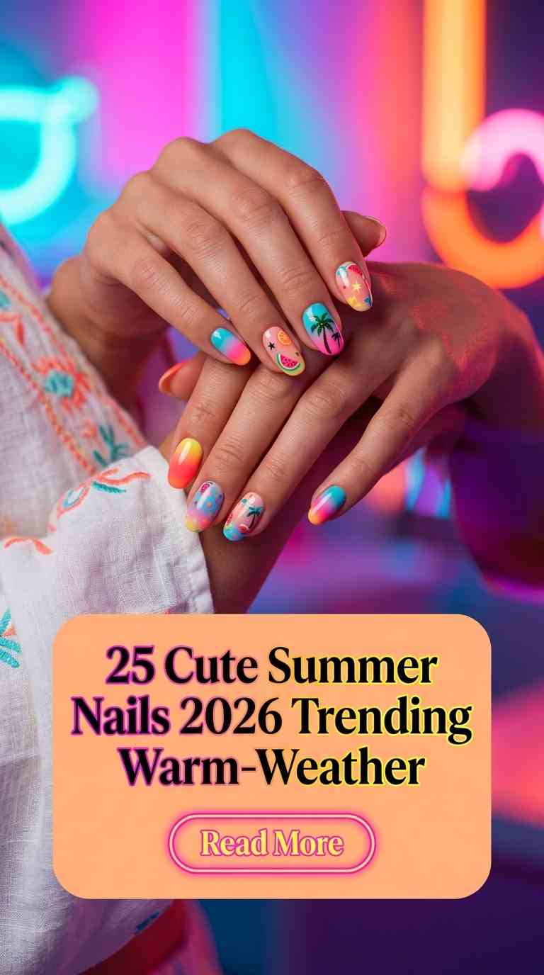 25 Cute Summer Nails for Women 2026 Trending Warm-Weather Manicure Ideas
