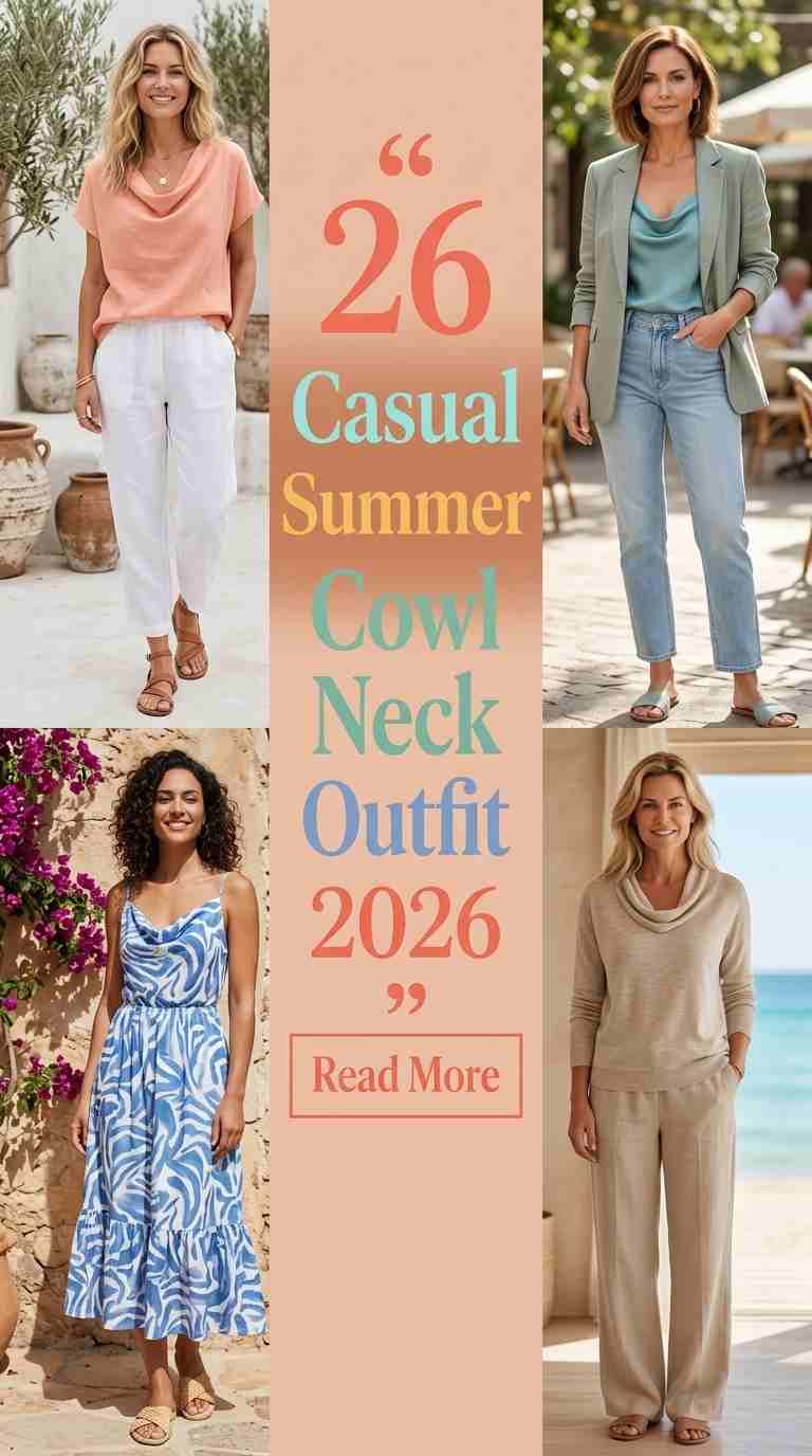 Chic Summer Cowl Neck Outfits 2026 – 26 Looks You'll Love