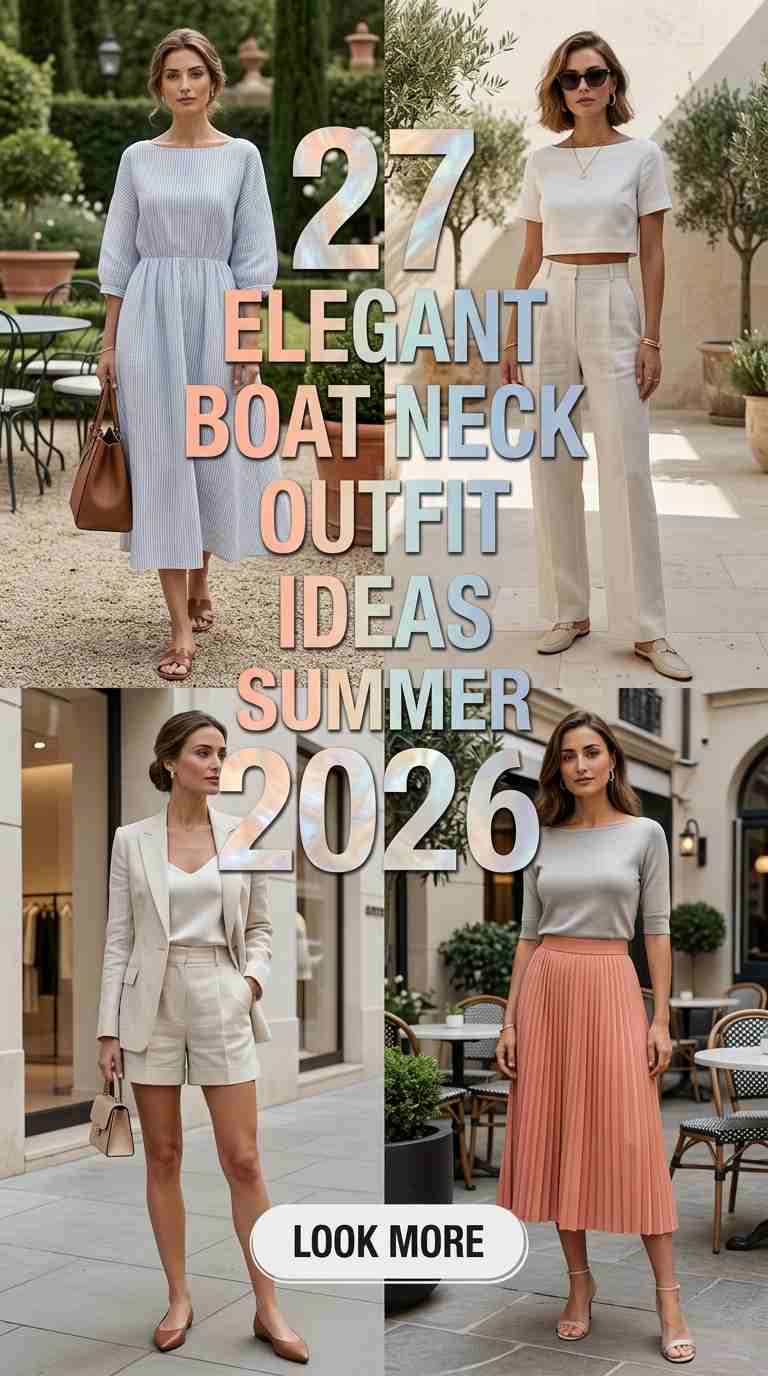 Chic Summer Boat Neck Outfits 2026 for Women – 27 Looks You'll Love