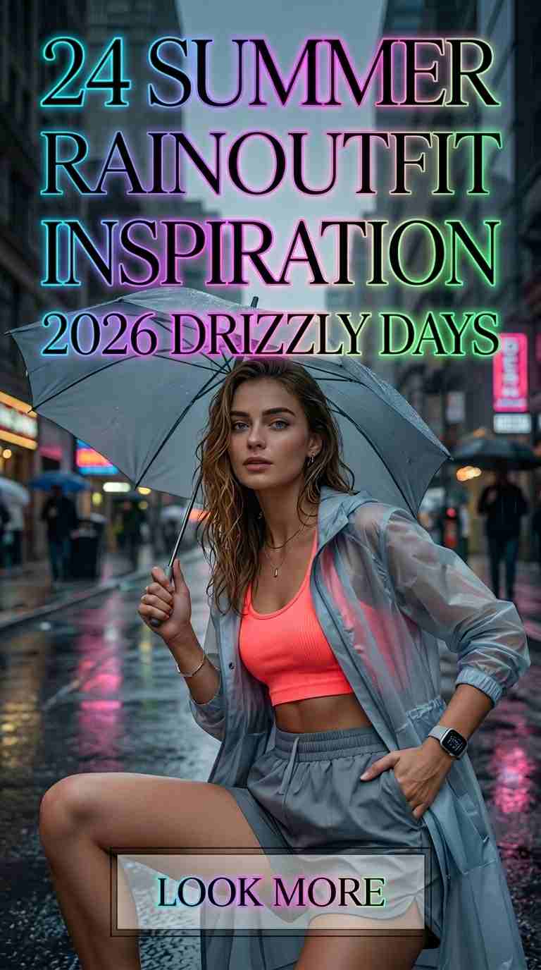 24 Summer Rain Outfit Inspiration Women 2026 Trendy Looks for Drizzly Days
