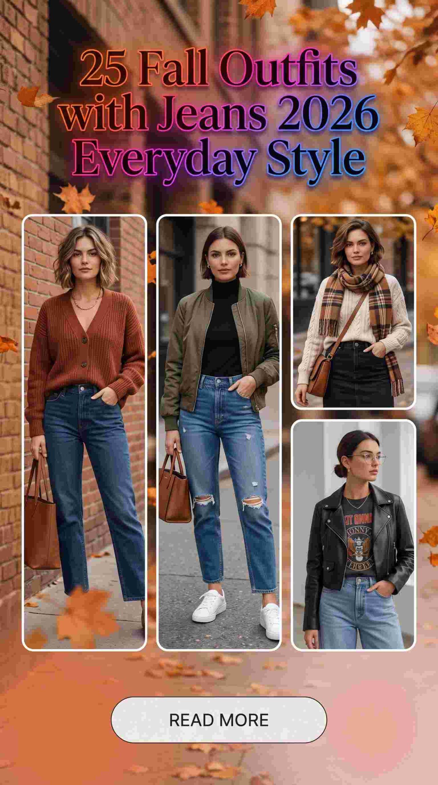 25 Fall Outfits with Jeans for Women 2026 Effortless Everyday Style