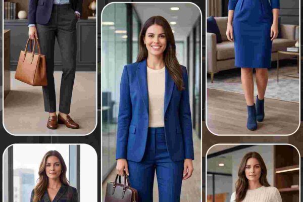 25 Fall Outfits with Blue for Work Women 2026 Effortless Office Style