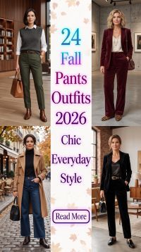 24 Fall Pants Outfits for Women 2026 Effortlessly Chic Everyday Style