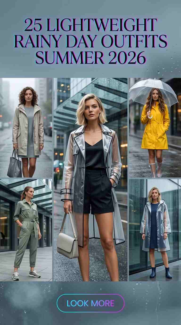 25 Lightweight Rainy Day Outfits for Women Summer 2026 Fashion Meets Function