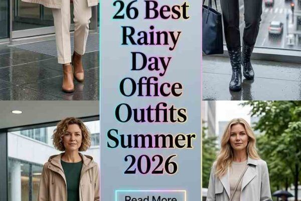 26 Best Rainy Day Office Outfits for Women Summer 2026 Cute & Practical Looks