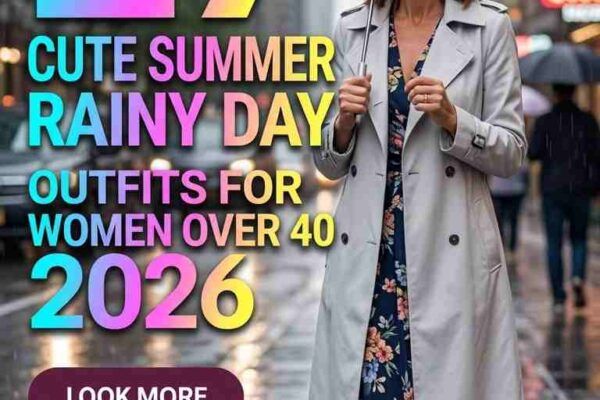 27 Cute Summer Rainy Day Outfits for Women Over 40 2026 Chic & Comfortable Looks