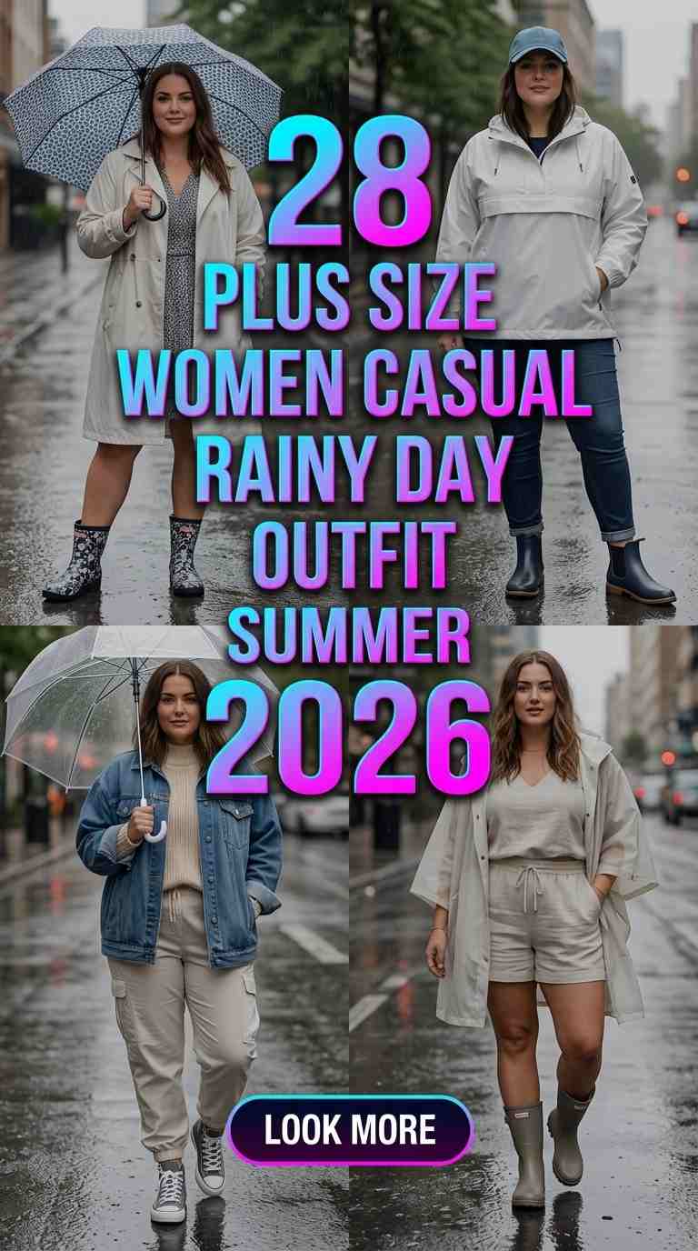 28 Plus Size Women Casual Rainy Day Outfit Ideas for Summer 2026 You'll Love Wearing