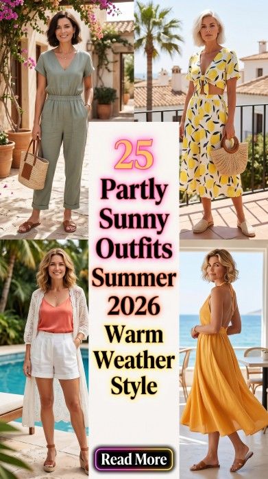 25 Partly Sunny Outfits for Women Summer 2026 Chic & Effortless Warm Weather Style Ideas