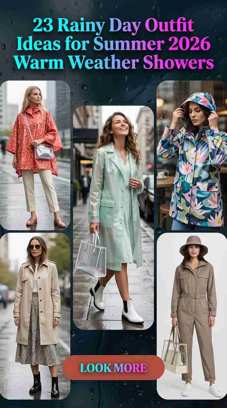 23 Rainy Day Outfit Ideas for Women Summer 2026 Stylish Looks for Warm Weather Showers