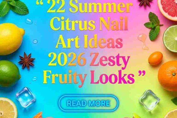 22 Summer Citrus Nail Art Ideas for Women 2026 Zesty Fruity Manicure Looks
