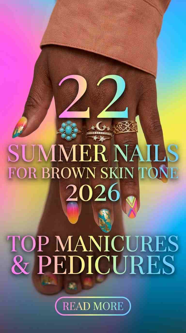 22 Summer Nails for Brown Skin Tone Women 2026 Trending Manicures & Pedicures