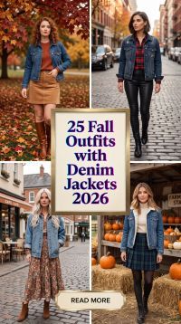 25 Fall Outfits with Denim Jackets 2026 Effortlessly Chic Autumn Style