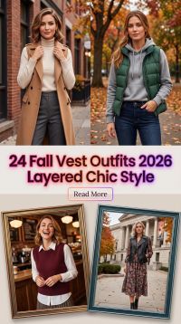 24 Fall Vest Outfits for Women 2026 Effortless Layered Chic Style