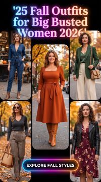 25 Fall Outfits for Big Busted Women 2026 Confidence, Comfort & Chic Style