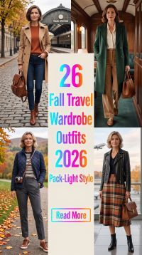 26 Fall Travel Wardrobe Ideas for Women 2026 Chic & Pack-Light Style