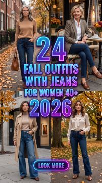 24 Fall Outfits with Jeans for Women Over 40 2026 Effortlessly Chic Style