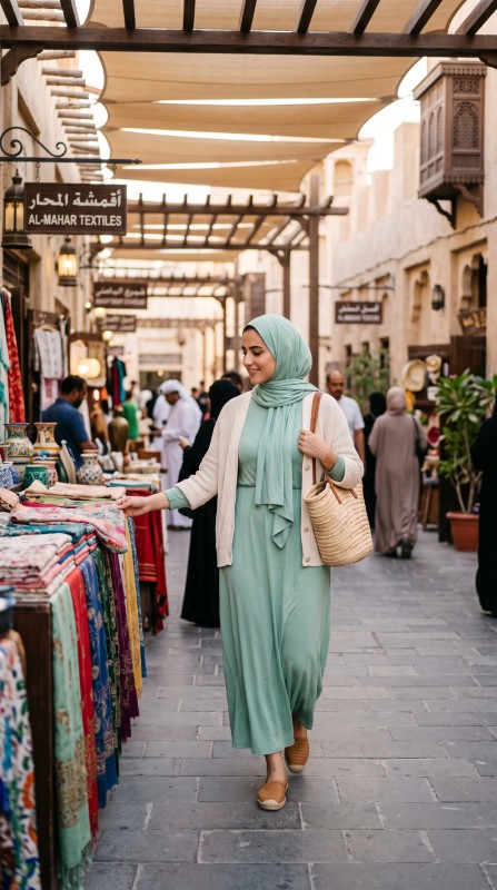 25 Gulf Summer Outfits for Women 2026 Chic & Breathable Modest Fashion Ideas