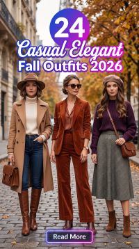 24 Casual Elegant Fall Outfits 2026 Comfy & Effortlessly Chic for Women