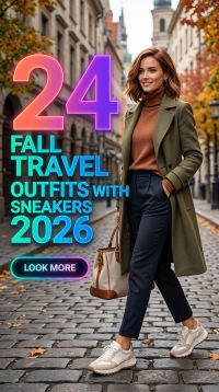 24 Fall Travel Outfits with Sneakers for Women 2026 Chic, Comfortable & Stylish