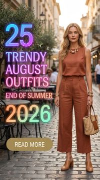 25 Trendy August Outfits for Women 2026 End of Summer Style Ideas