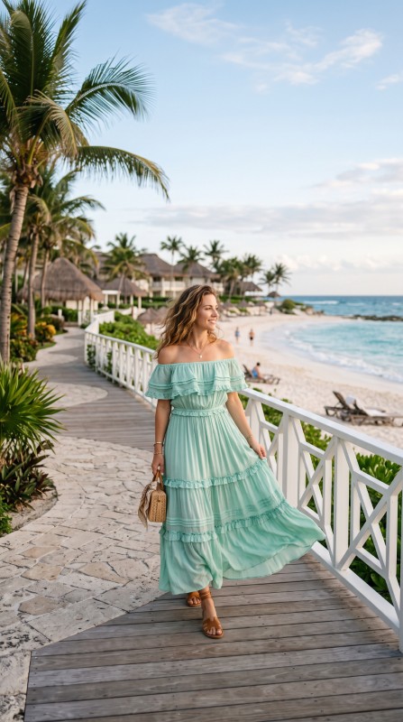 24 Luxury Resort Wear Ideas for Women 2026 Perfect Summer Outfits for Gulf & Dubai 8 24 Luxury Resort Wear Ideas for Women 2026 Perfect Summer Outfits for Gulf & Dubai