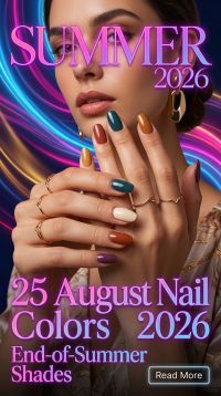 25 August Nail Colors for Women 2026 End-of-Summer Shades You'll Love