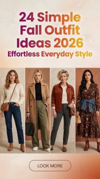 24 Simple Fall Outfit Ideas for Women 2026 Effortless Everyday Style