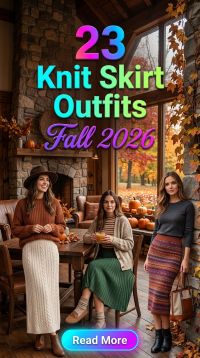 23 Knit Skirt Outfits for Women Fall 2026 Chic & Cozy Style Ideas