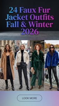 24 Faux Fur Jacket Outfits for Women 2026 Chic Fall & Winter Style Ideas