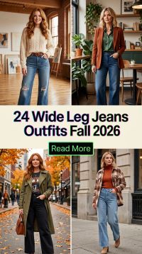 24 Wide Leg Jeans Outfits for Women Fall 2026 Chic & Effortless Style Ideas