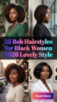 25 Bob Hairstyles for Black Women 2026 Stylish, Modern & Easy to Wear