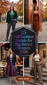 25 Fall Fashion Trends for Big Bust Women 2026 Flattering Must-Have Looks to Wear