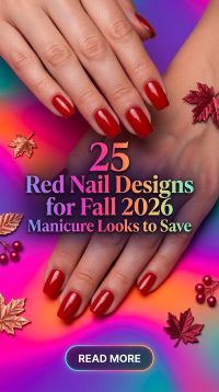 25 Red Nail Designs for Fall 2026 Stunning Autumn Manicure Inspiration